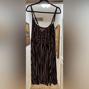 Torrid Multi Colored Striped Midi Dress